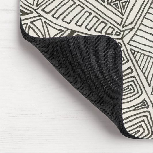 Zwarte geometrische mousepad muismat (Hoek)