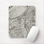 Zwarte geometrische mousepad muismat (Met muis)