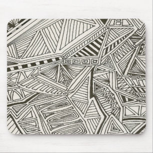 Zwarte geometrische mousepad muismat