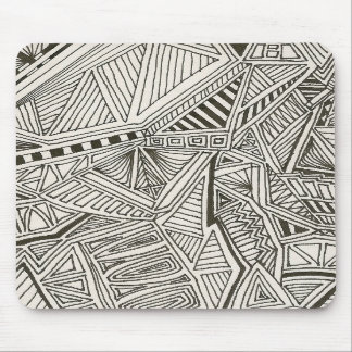 Zwarte geometrische mousepad muismat