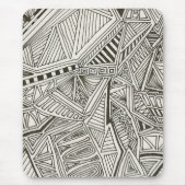 Zwarte geometrische mousepad muismat (Voorkant)