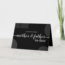 Zwarte Geometrische Nieuwe Ouders Moeder Vader Huw Kaart