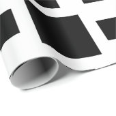 Zwarte geometrische vierkanten cadeaupapier (Rol Hoek)