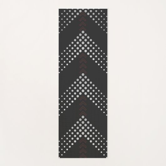 Zwarte Geometrische Workout Yogamat (Voorkant)