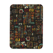 zwarte geoometrische Afrikaanse doodle Magneet (Verticaal)