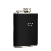 Zwarte gepersonaliseerde flessen Huwelijkscadeaus  Heupfles (Rechts)