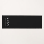 Zwarte gepersonaliseerde monogram aangepaste naam yogamat (Voorkant (horizontaal))