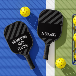 Zwarte gepersonaliseerde pickleball-paddle met eig pickleball paddle