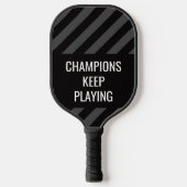 Zwarte gepersonaliseerde pickleball-paddle met eig pickleball paddle (Voorkant)