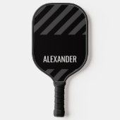 Zwarte gepersonaliseerde pickleball-paddle met eig pickleball paddle (Achterkant)