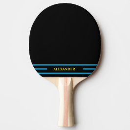 Zwarte gepersonaliseerde pingpongbat tafeltennisbatje