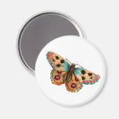 Zwarte gepotte vlinder magneet (Voorkant / Achterkant)