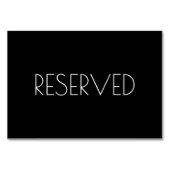 Zwarte gereserveerde zitplaats beide zitplaatsen kaart (Achterkant)