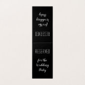 Zwarte gereserveerde zitplaatsen kaart (Buitenkant ongevouwen)