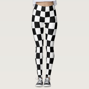 Zwarte Geruit Leggings