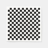 Zwarte geruite Borden Servet (Voorkant)