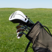 Zwarte geruite vlag monogram golfheadcover (Insitu)