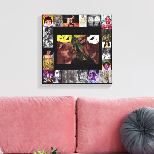 ZWARTE GESCHIEDENCELEBRATIE VAN HET VOLKScanvas Canvas Afdruk (Insitu (Woonkamer))