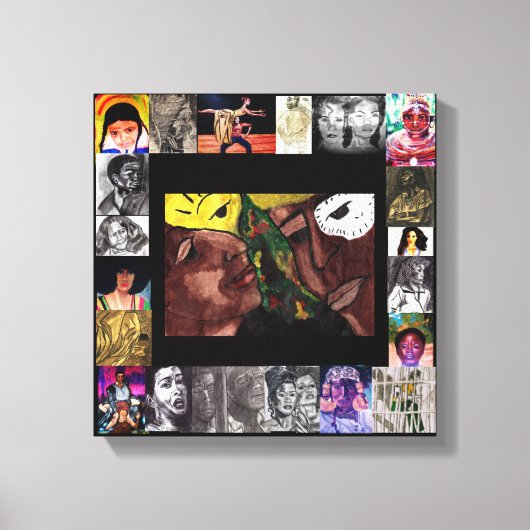 ZWARTE GESCHIEDENCELEBRATIE VAN HET VOLKScanvas Canvas Afdruk (Voorkant)