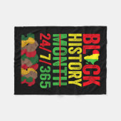 Zwarte geschiedenis 247365 Mannen Vrouwen Kinder z Fleece Deken (Voorkant (Horizontaal))