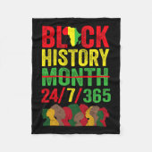 Zwarte geschiedenis 247365 Mannen Vrouwen Kinder z Fleece Deken (Voorkant)