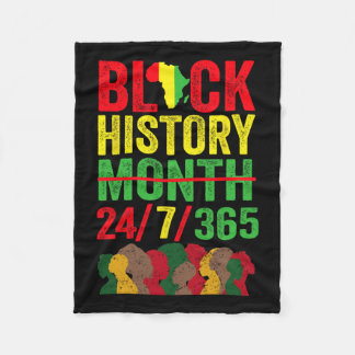 Zwarte geschiedenis 247365 Mannen Vrouwen Kinder z Fleece Deken