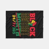 Zwarte geschiedenis 247365 Mannen Vrouwen Kinder z Fleece Deken (Voorkant (Horizontaal))