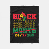 Zwarte geschiedenis 247365 Mannen Vrouwen Kinder z Fleece Deken (Voorkant)