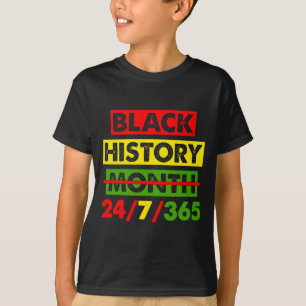 Zwarte Geschiedenis 24 7 365 Afrika Kaart Bhm Trot T-shirt