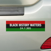 Zwarte geschiedenis 24 7 365 BHM Bumpersticker (Op auto)