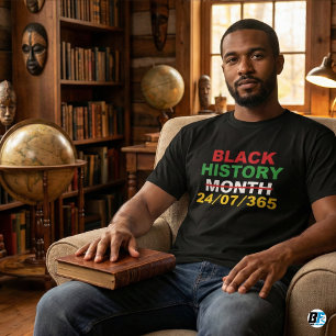 Zwarte Geschiedenis 24/7 365 Niet Alleen Een Maand T-shirt