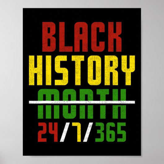 Zwarte geschiedenis 365 Juneteenth Afro-Amerikaans Poster (Voorkant)