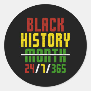 Zwarte geschiedenis 365 Juneteenth Afro-Amerikaans Ronde Sticker