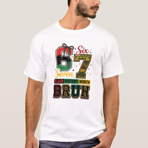 Zwarte Geschiedenis 67 Viraal Zes Zeven Meme T-shirt