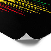 Zwarte geschiedenis Afrikaanse hart Afro zwarte ge Poster (Hoek)