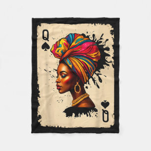 Zwarte Geschiedenis Afrikaanse Melanine Koningin K Fleece Deken