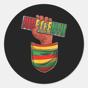 Zwarte geschiedenis Afro Amerikaanse Afrikaanse Vr Ronde Sticker