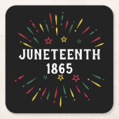 Zwarte Geschiedenis Afro-Amerikaanse Juneteenth 18 Kartonnen Onderzetters (Voorkant)