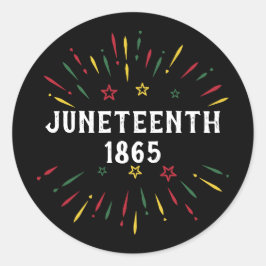 Zwarte Geschiedenis Afro-Amerikaanse Juneteenth 18 Ronde Sticker