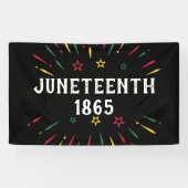 Zwarte Geschiedenis Afro-Amerikaanse Juneteenth 18 Spandoek (Horizontaal)