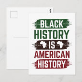 Zwarte geschiedenis: Amerikaanse geschiedenis Briefkaart (Voorkant / Achterkant)