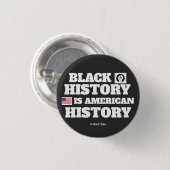 Zwarte geschiedenis (Amerikaanse geschiedenis) - e Ronde Button 3,2 Cm (Voorkant /achterkant)