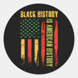 Zwarte Geschiedenis Amerikaanse Geschiedenis VS Vl Ronde Sticker