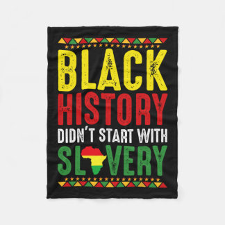 Zwarte geschiedenis begon niet met zwarte vuist fleece deken