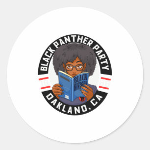 Zwarte Geschiedenis Boek Panther Party Onderwijs M Ronde Sticker