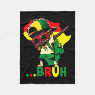Zwarte Geschiedenis Dab Jonge Bruh Afro-Amerikaans Fleece Deken