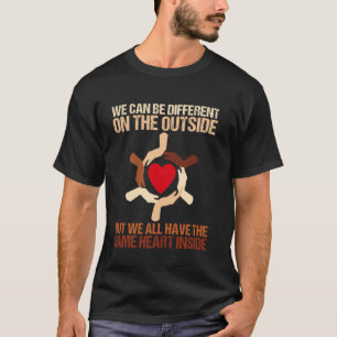 Zwarte Geschiedenis Dezelfde Hart Binnen Afrikaans T-shirt