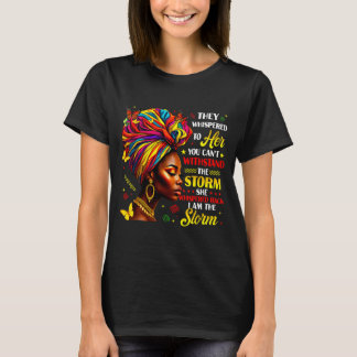 Zwarte Geschiedenis Die Ze Haar Fluisterden Melani T-shirt