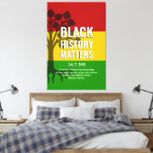 Zwarte geschiedenis doet ertoe MARCUS GARVEY Canvas Afdruk (Insitu (Slaapkamer))