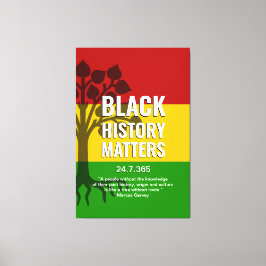 Zwarte geschiedenis doet ertoe MARCUS GARVEY Canvas Afdruk